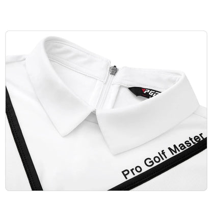 Breathable Long Sleeve Golf Tee with Back Zipper