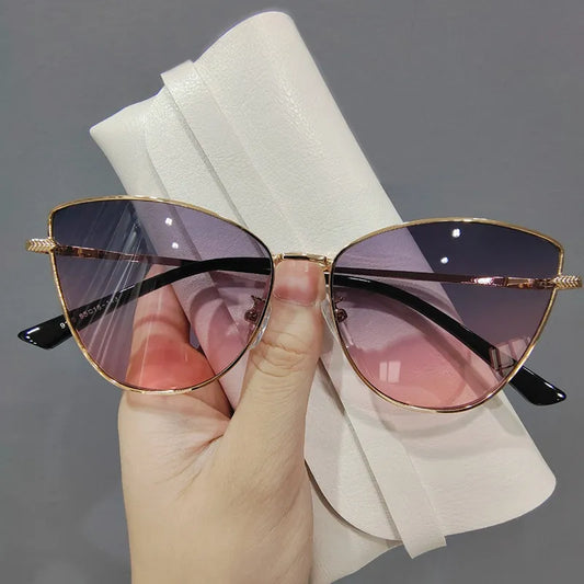 Cat Eye Frame Retro Sun Shades Women Sunglasses