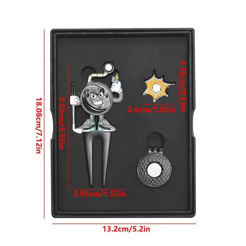 Creative Golf Gift Set- Divot Tool & Magnetic Ball Marker