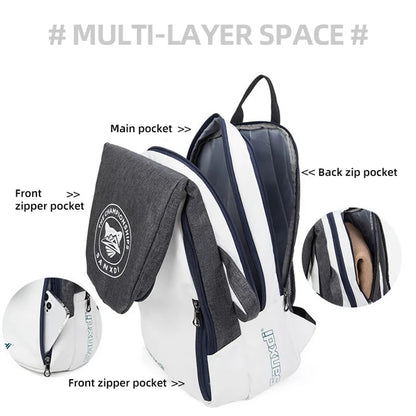 Foldable Tennis Paddle Backpack Large Capacity Sports Bags