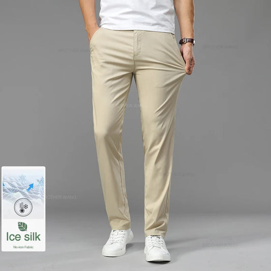 Summer Ultra-Thin Ice Silk Men's Pants
