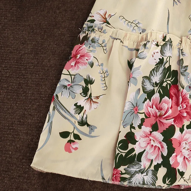 Girl's Long Skirt Polyester Square Dress