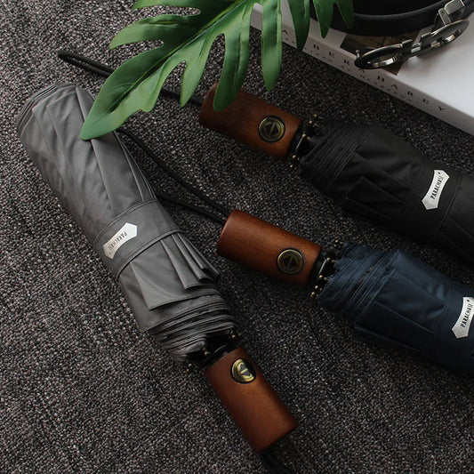 Parachase Automatic Business Umbrella with Wood Handle
