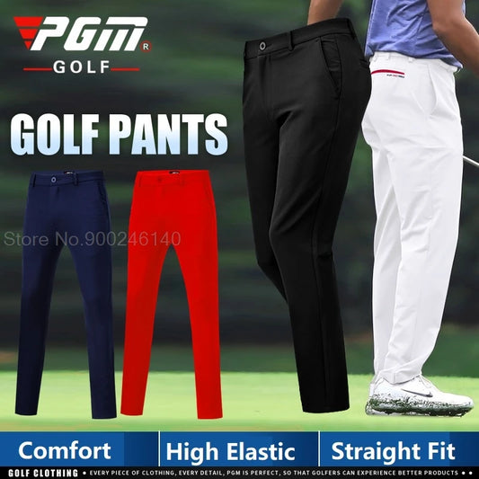 PGM Men's High-Elastic Slim Fit Golf Pants