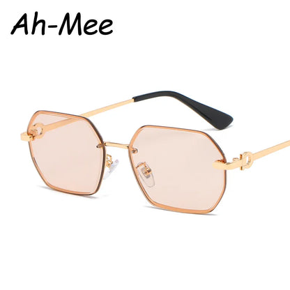 Retro Metal Polygon Unisex Sunglasses