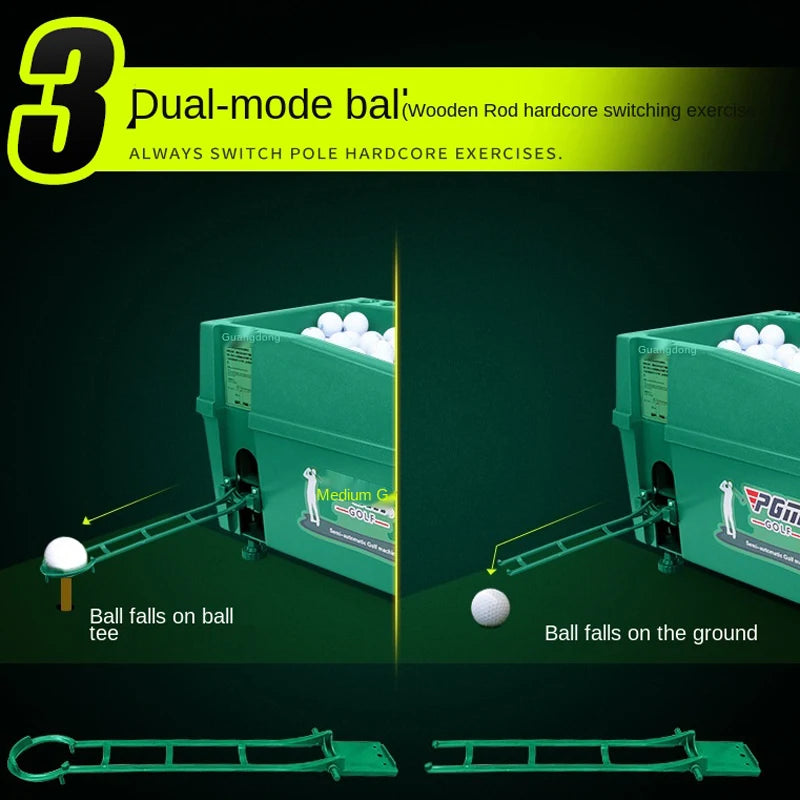 PGM Semi-Automatic Golf Ball Machine - ABS Dispenser & Club Holder