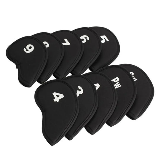 10-Piece Set Golf Iron Head Covers Protector