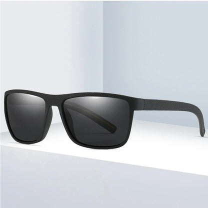 Polarisierte Sonnenbrille im Sportstil, quadratische Retro-Fahrbrille
