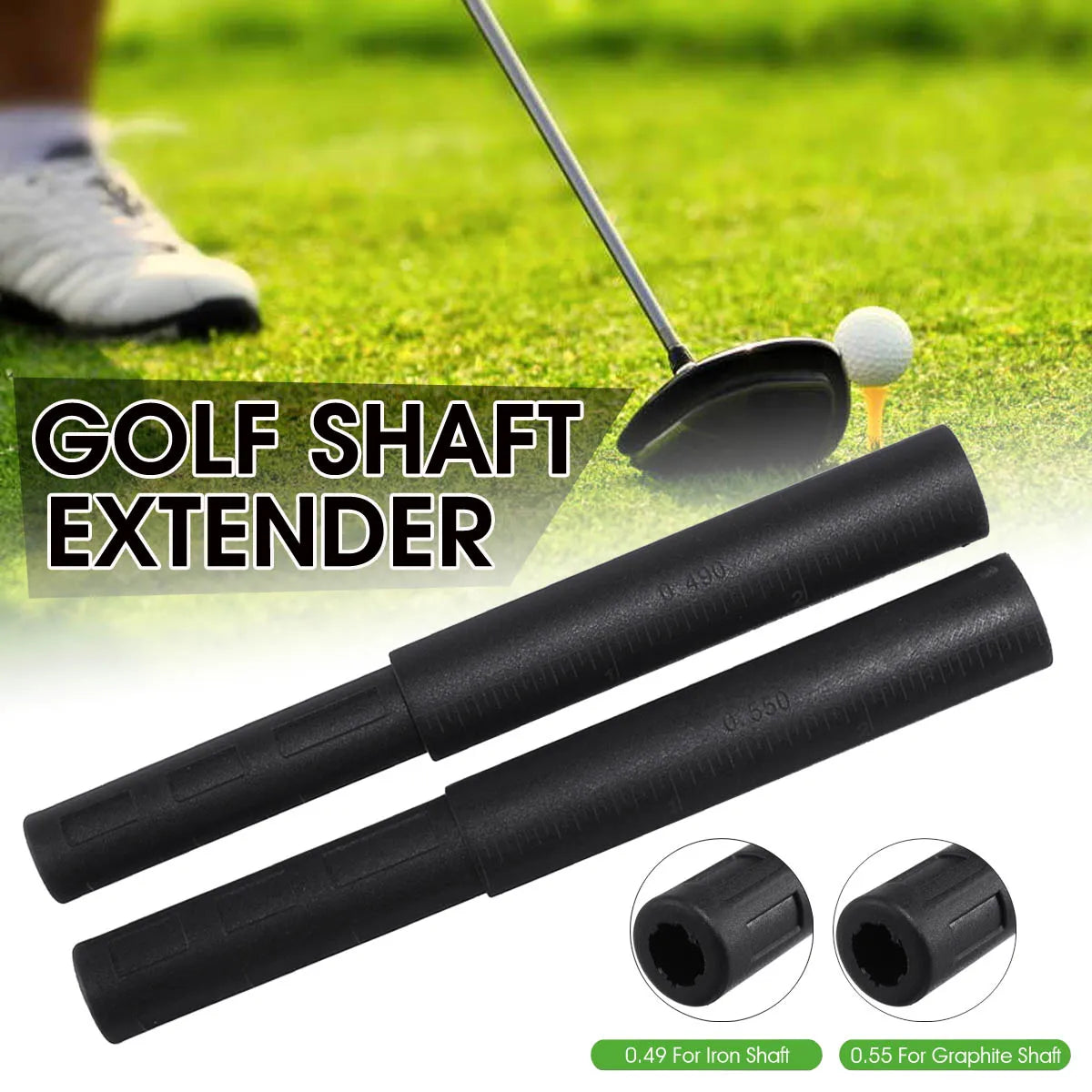 Kit d'extension de club de golf en fibre de carbone noir