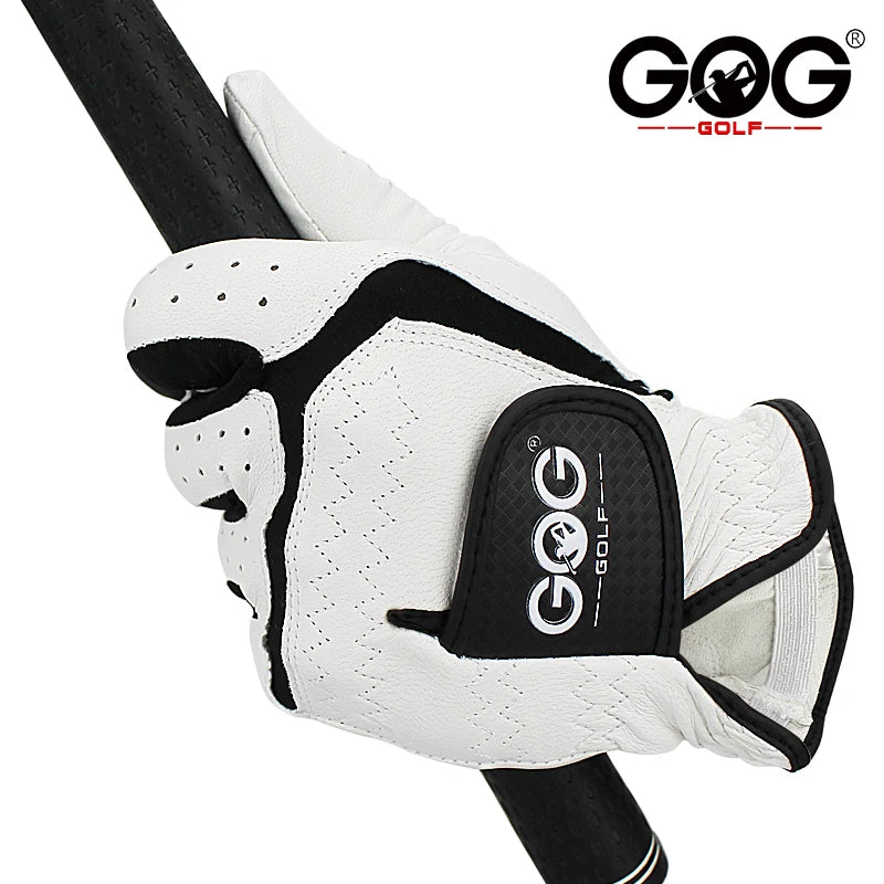 Gants de golf en cuir de mouton véritable avec lycra pour hommes