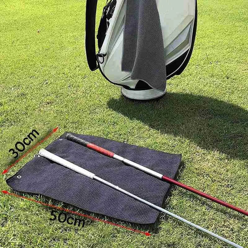 Serviette de golf avec boucle de sécurité pour le nettoyage