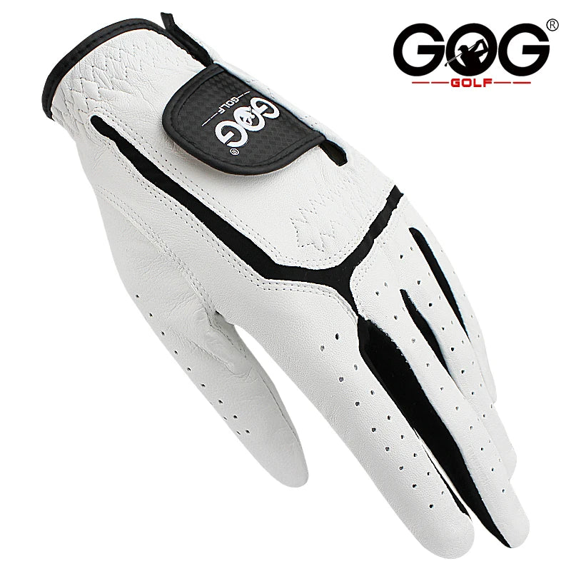 Gants de golf en cuir de mouton véritable avec lycra pour hommes