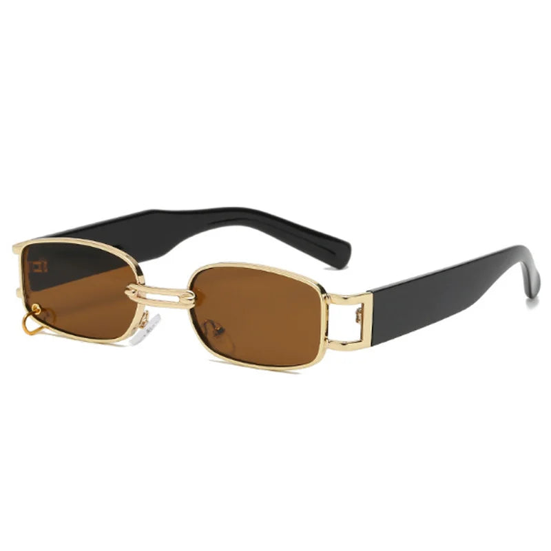 Lunettes de soleil carrées punk de luxe