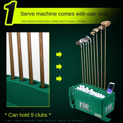 PGM Semi-Automatic Golf Ball Machine - ABS Dispenser & Club Holder