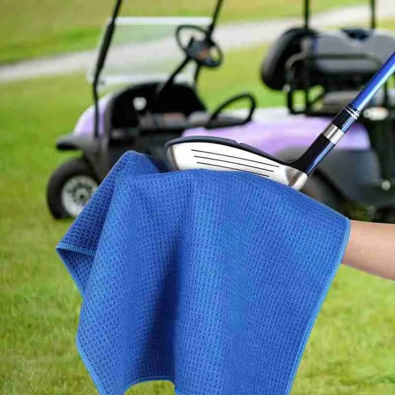 Serviette de golf avec boucle de sécurité pour le nettoyage