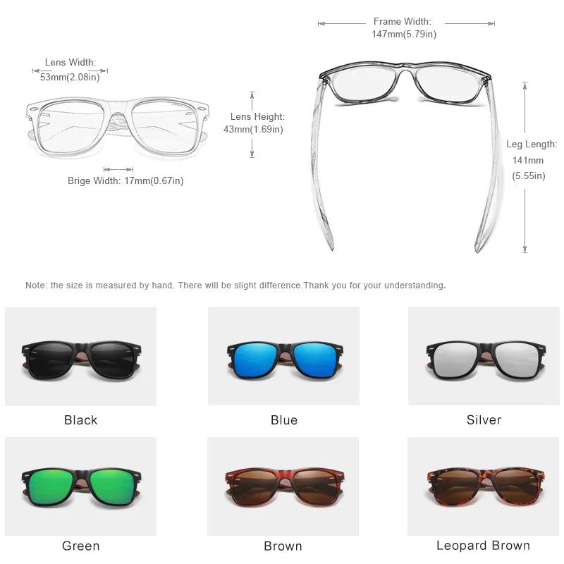 Wooden Polarized UV400 Protection sunglasses