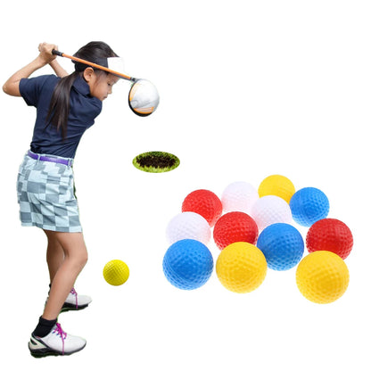 10Pcs Golf Balls - PU Foam Elastic Indoor Outdoor Golf Practice Balls