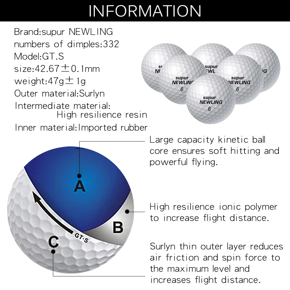 1pc Kinds of Golf Balls - Gift Ball for Golfer Kids