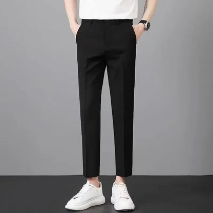 Men's Ice Silk Long Cropped Pants