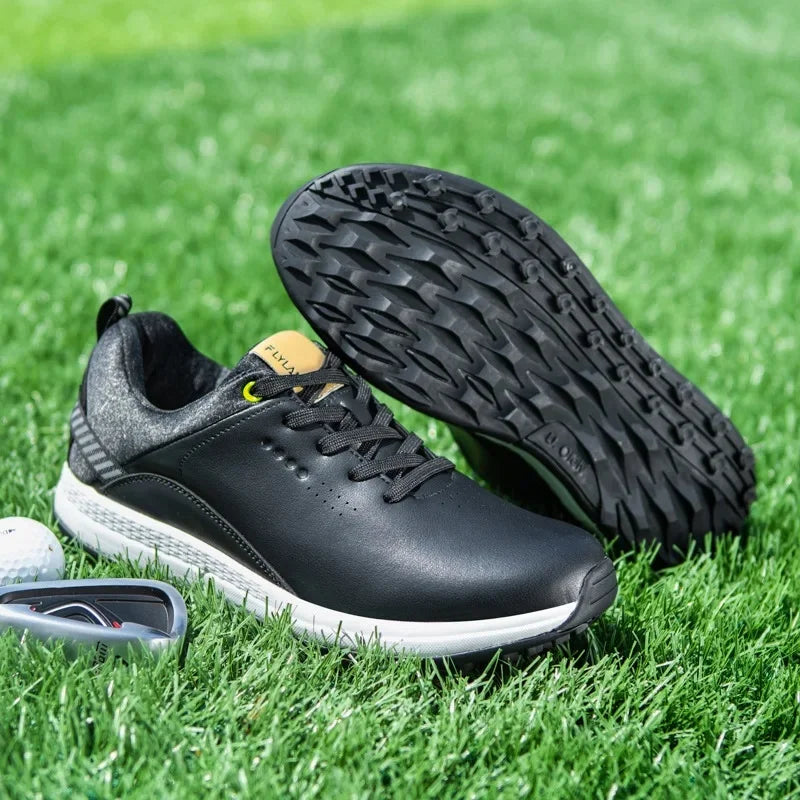 Men's Lace Up Spikeless Golf Shoes