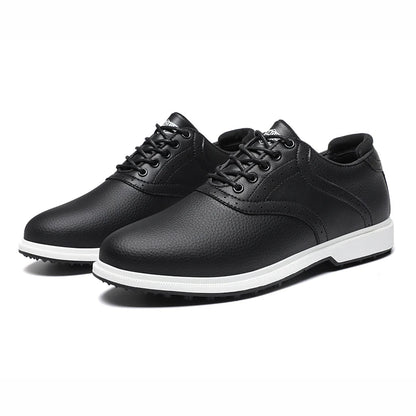 Men's Outdoor Leather Waterproof Golf Shoes