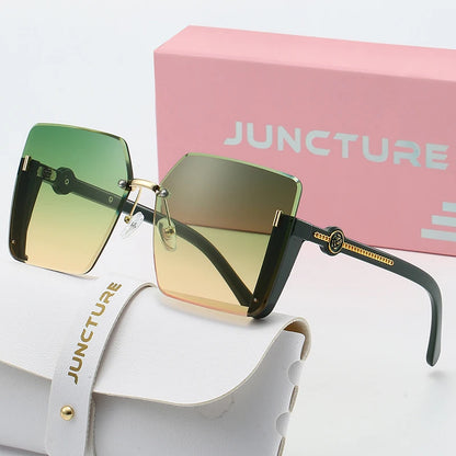 Rimless Square Frame Women Sunglasses