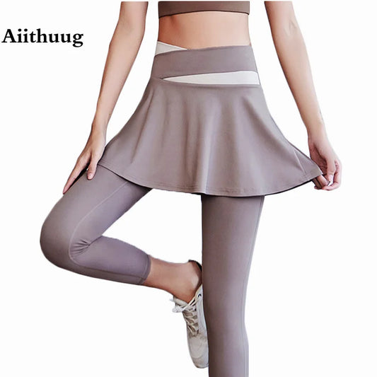 Leggings mit überkreuztem Bund und Rock für Yoga und Golf