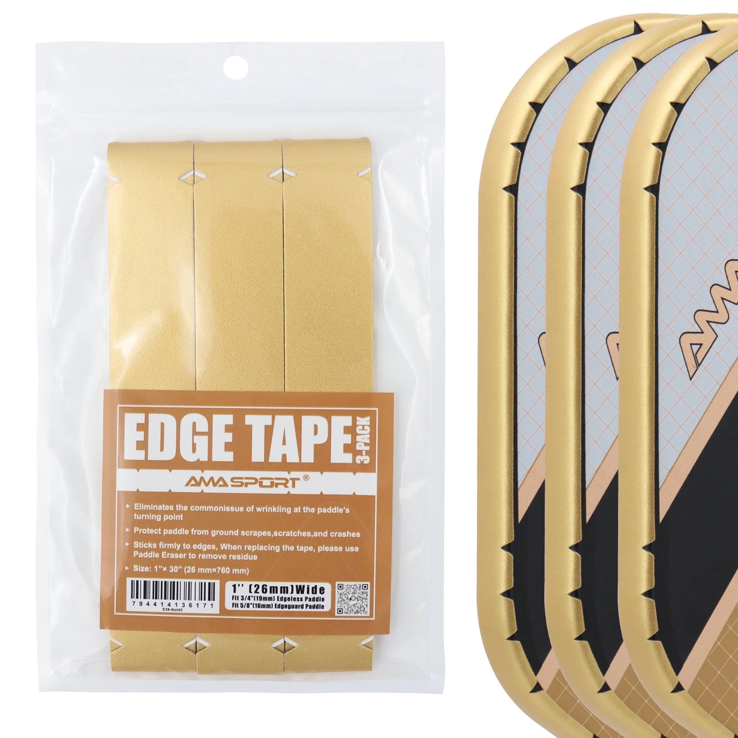 AMASPORT 8-Color Paddle Protection Tapes for Rackets