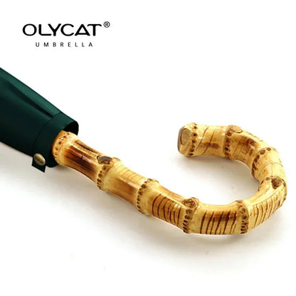 OLYCAT Large Bamboo Windproof Golf Umbrella