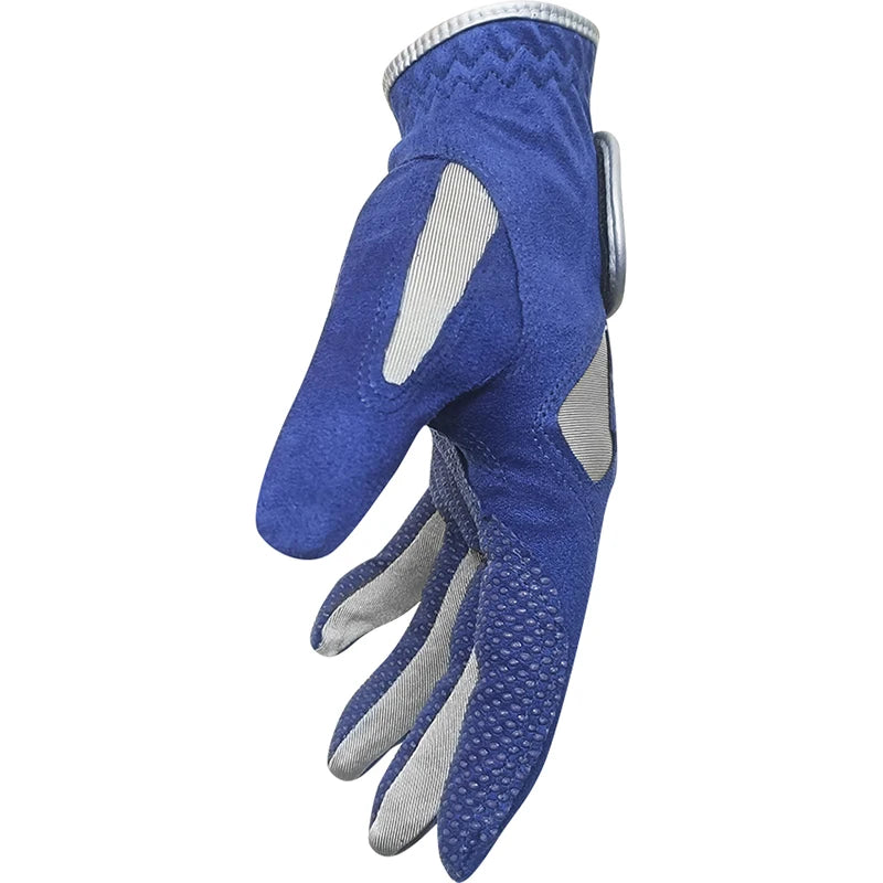 GVOVLVF Men's Golf Glove - Cool Grip System, Blue & White