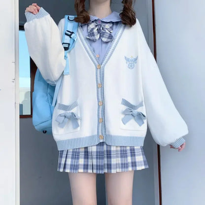 Cardigan tricoté surdimensionné de style japonais