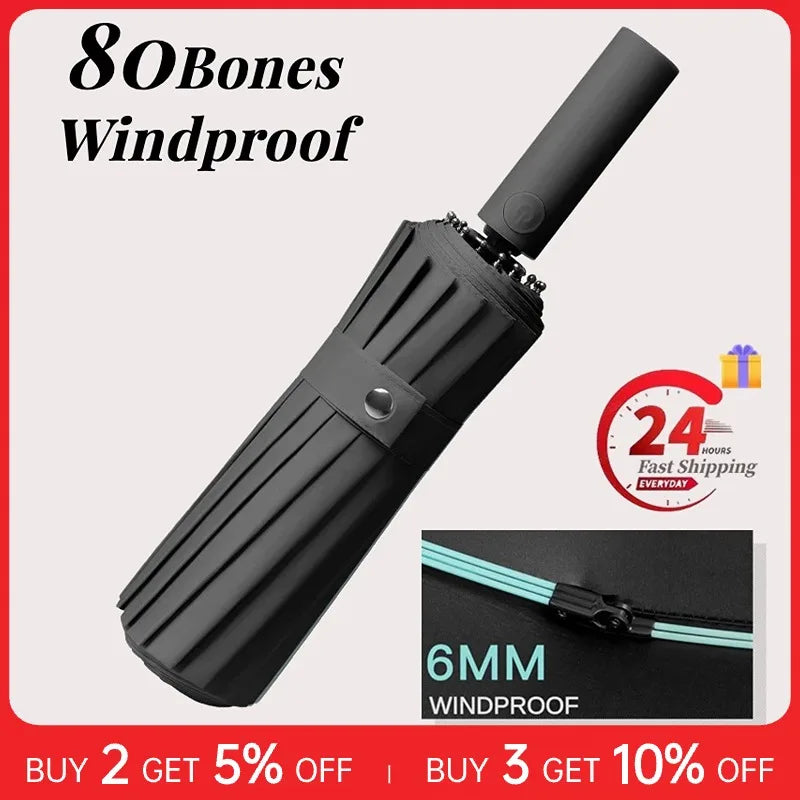 Super Strong Windproof Automatic Folding Umbrella