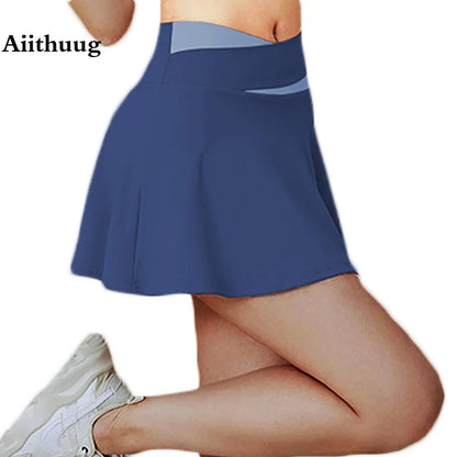 Aiithuug Crisscross Waist Golf Skirt