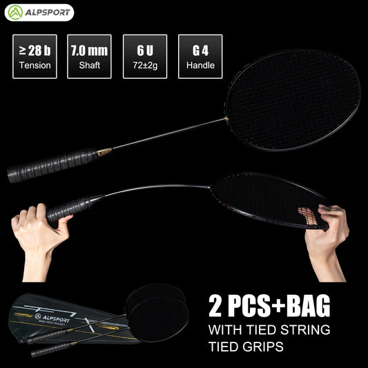 Ultra-Light Carbon Badminton Racket Set