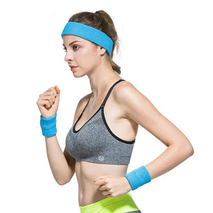 Ensemble 3 pièces bandeau et bracelet de sport