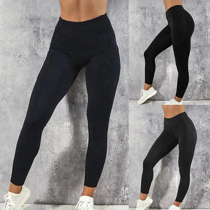 Plus-Size Pocketed Gym Leggings for Women