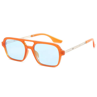 Eckige Designer-Sonnenbrille mit kleinem Rahmen