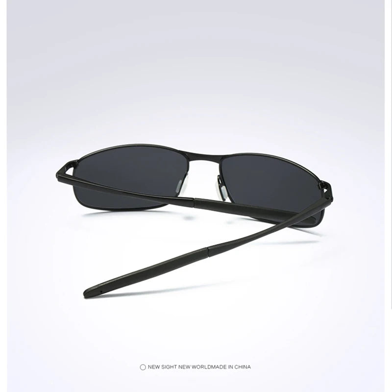 Polarized sports rectangle Mirror Sunglasses