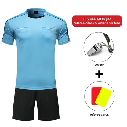 Ensembles de chemises d'arbitre de football multicolores pour hommes