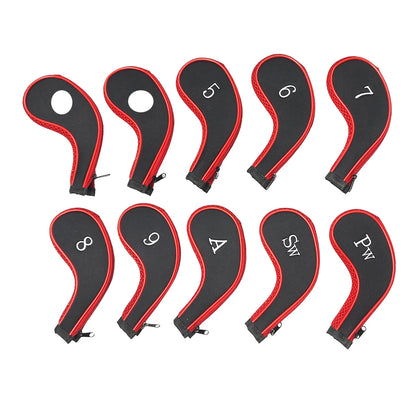 Ensemble de 10 couvre-chefs de club de golf à fermeture éclair