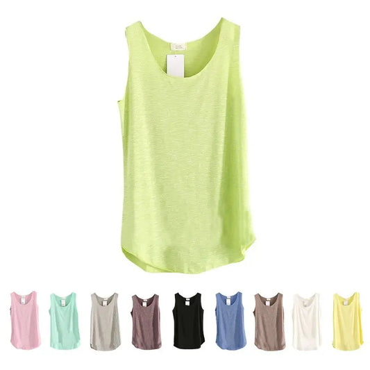 Women's Loose Sleeveless Cotton Tank Top