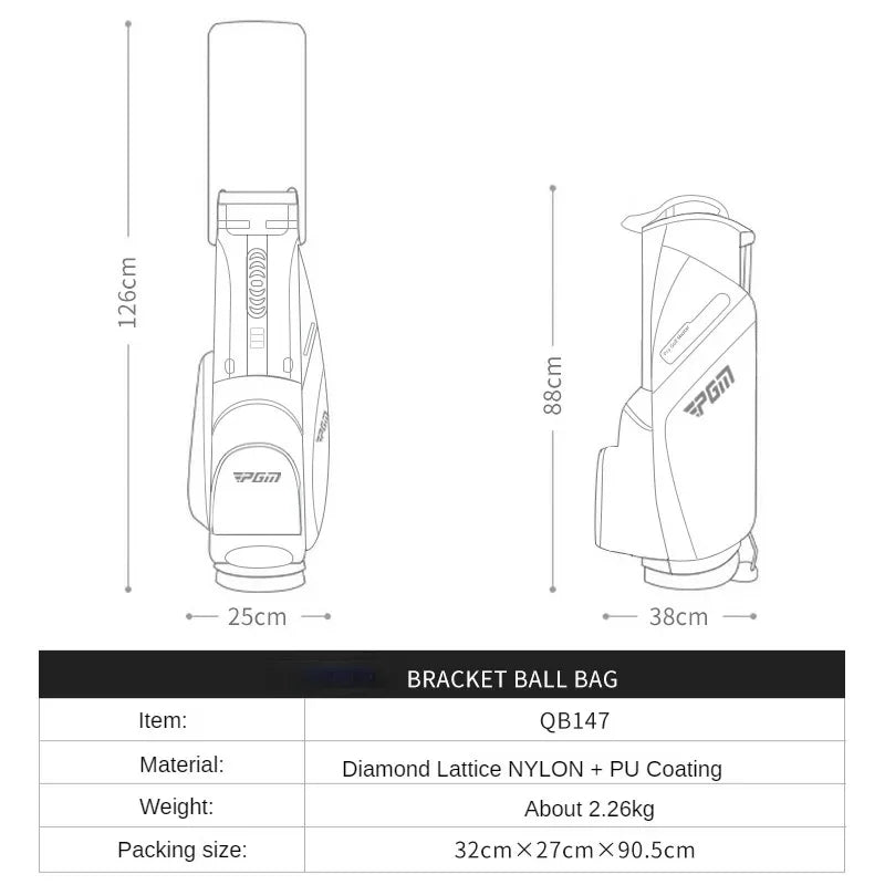 PGM QB147 Golf Bag- Lightweight & Portable