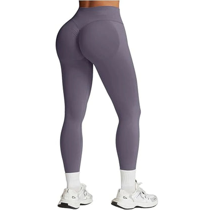 Women's Solid Waist Seamless Yoga Pants
