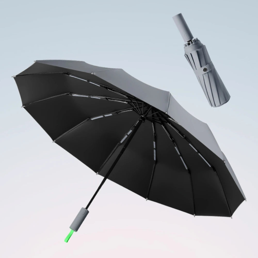 Parapluie automatique coupe-vent super résistant à 72 os avec protection UV