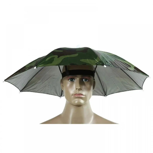 Foldable Outdoor Umbrella Hat for Sun and Rain