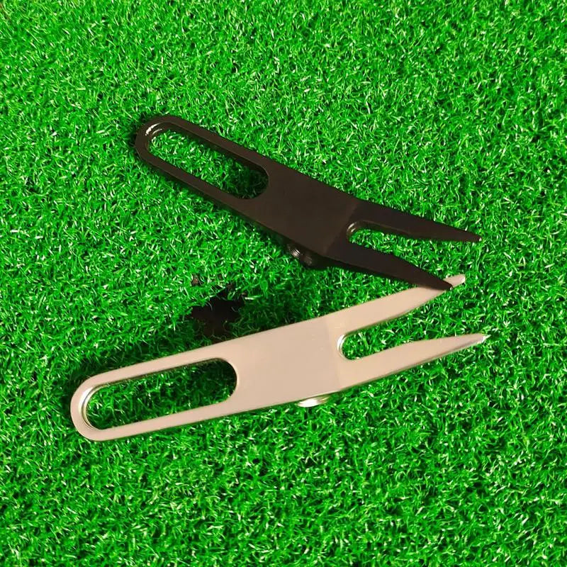 Zinc Alloy Switchblade Golf Divot Repair Tool with Ball Marker