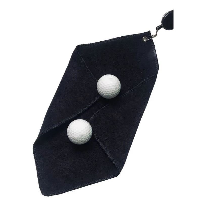 Golf Towel Microfibre Quick-Dry with Retractable Hook