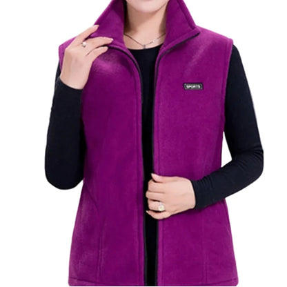 Plus Size Herbst Damen Polar Fleece Weste