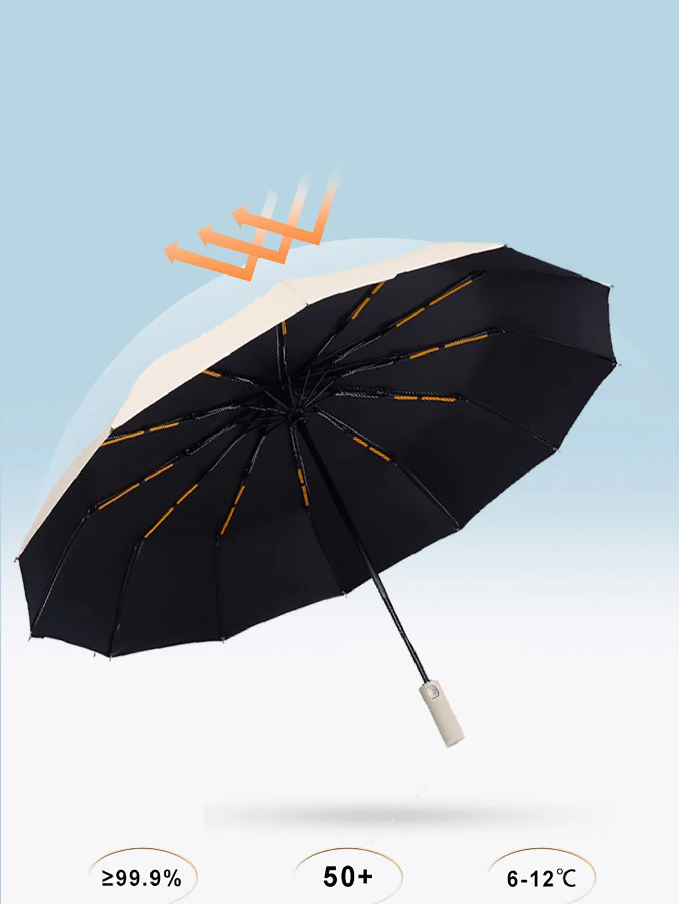 Stay Protected with Fully Automatic 24-Bone Umbrella