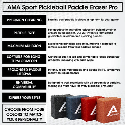 AMASPORT Paddle Eraser for Quick Racket Cleaning